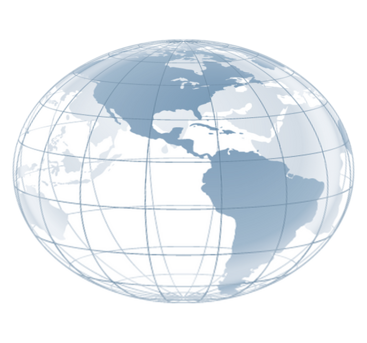 Vinylový koberec do ložnice modrá mapa ameriky - TenStickers