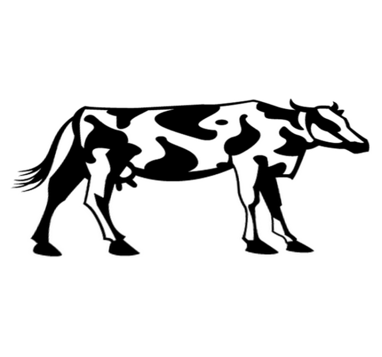 Vinylový koberec do ložnice s ilustrací krávy - TenStickers