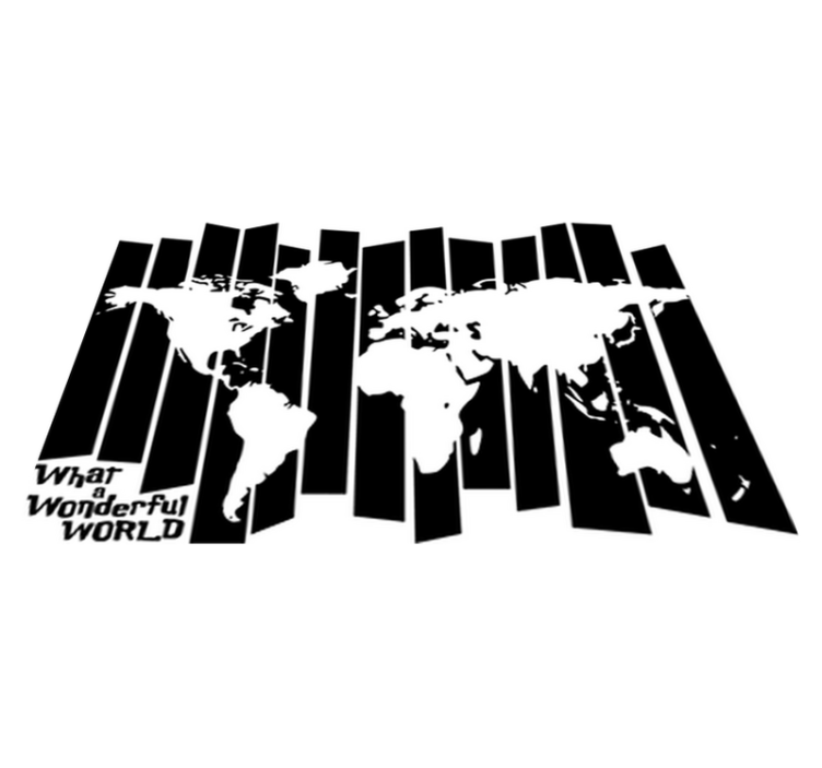 Vinylový koberec z celého světa retro mapa světa - TenStickers