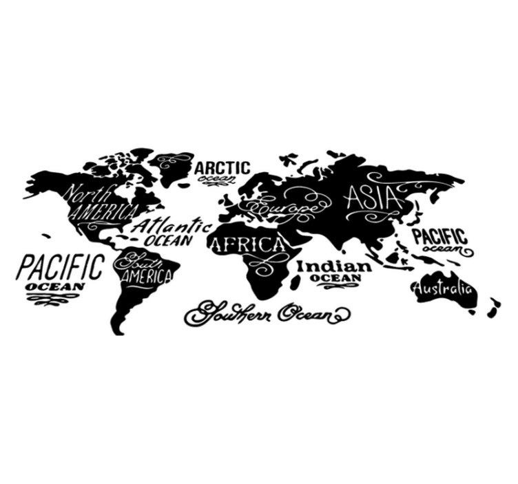 Vinylový koberec z celého světa s mapou světa - TenStickers