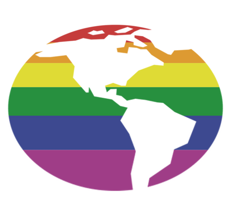 Vinylový koberec z celého světa pro gay komunitu - TenStickers