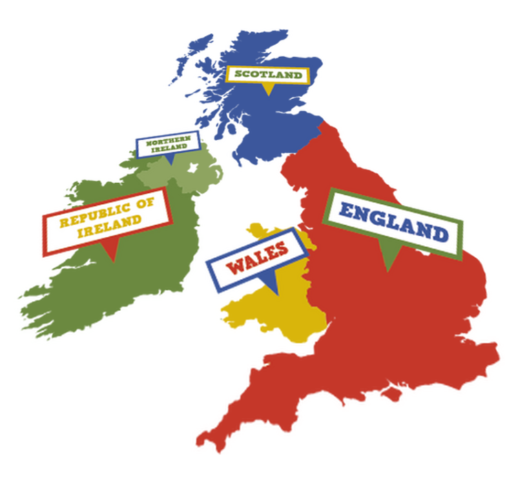 Vinylový koberec z celého světa barevná velká británie - TenStickers