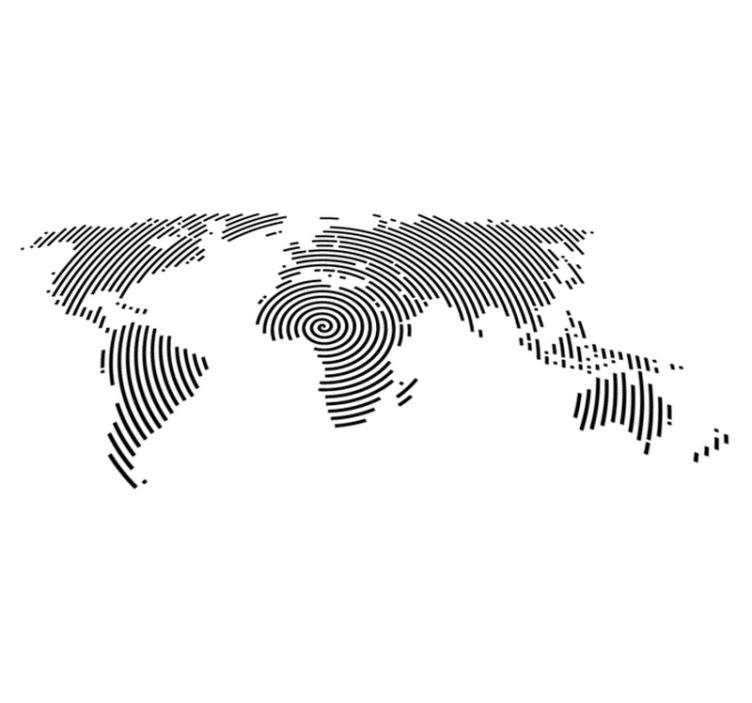 Vinylový koberec z celého světa moderní mapa - TenStickers