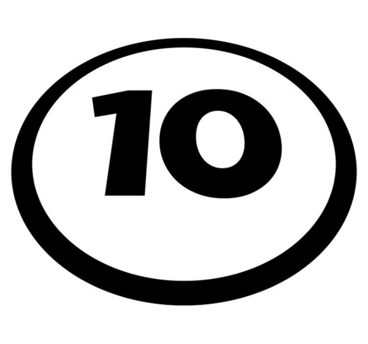 Customizable Circular Number Vinylový koberec do ložnice - TenStickers