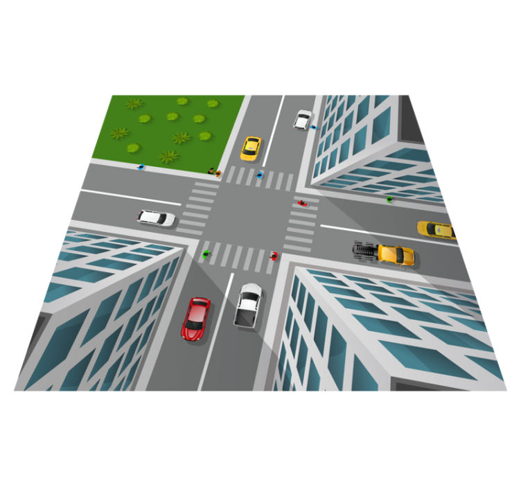 Ohromující 3d koberec z křižovatky - TenStickers