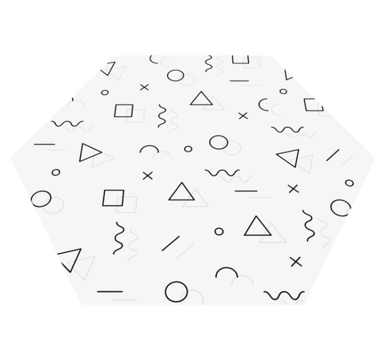 Memphis styl minimalistický vinyl koberec - TenStickers