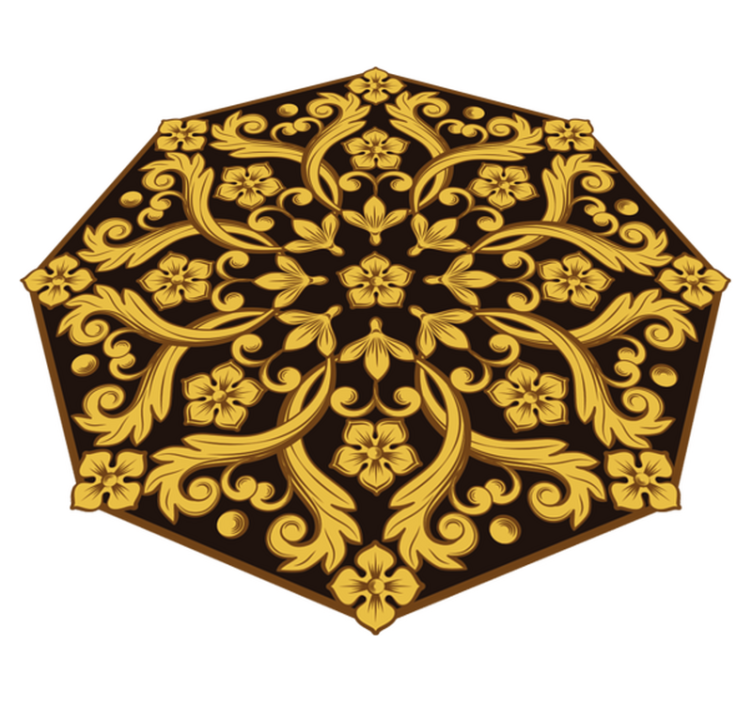 Květinové filigránové vinylové koberce vinobraní - TenStickers