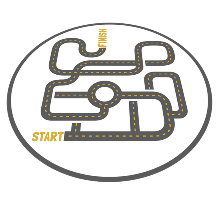 Velkolepý kulatý dětský vinylový koberec s městem - TenStickers