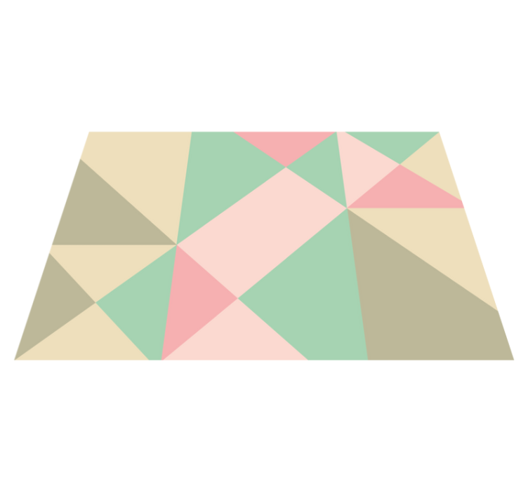 Nádherné měkké barvy geometrický vinyl koberec - TenStickers