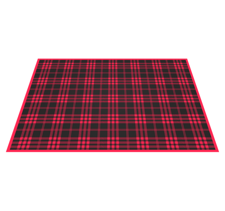 Vánoční tartan vzor pruhy vinyl koberec - TenStickers