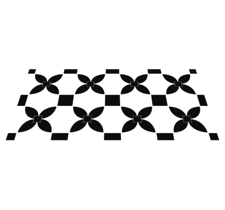 černý tištěný pouliční vinylový koberec černé dlaždice - TenStickers