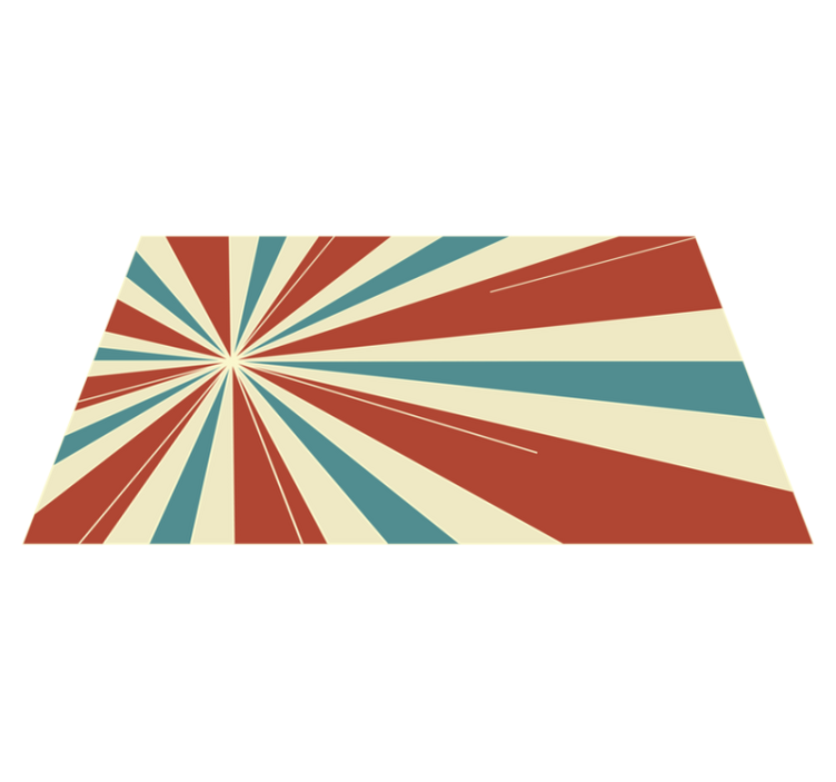 Retro linky exploze vintage koberec - TenStickers