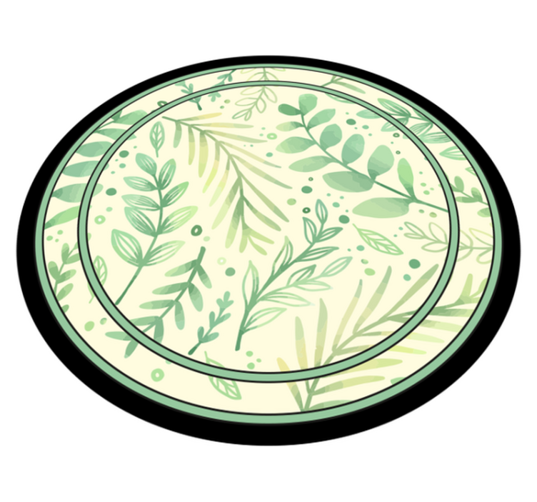 Kruh ponechává květinový vinylový koberec - TenStickers