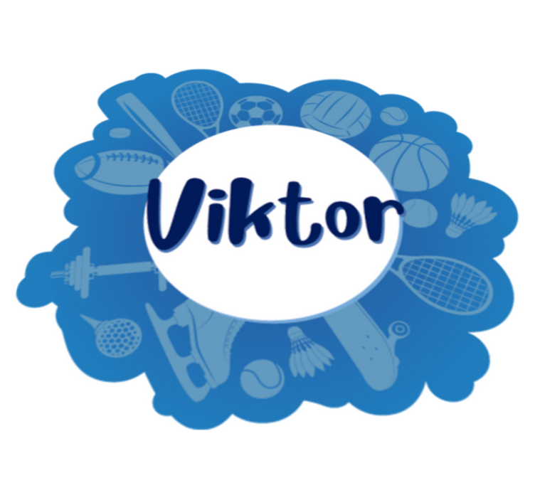 Osobní sportovní znak Vinylový koberec se jmény - TenStickers