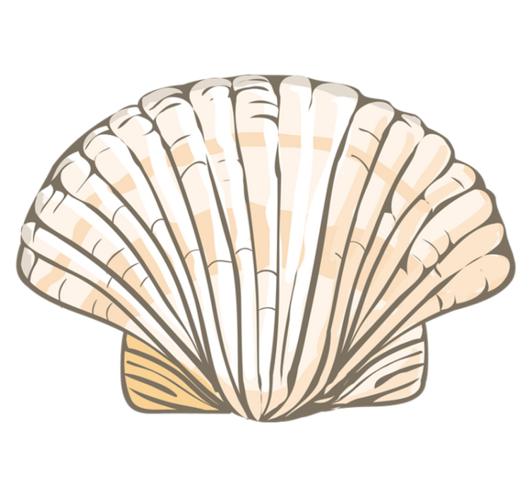 Vinylový koberec ve tvaru velké mušle - TenStickers