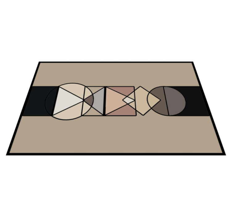 Abstraktní geometrie Geometrický vinylový koberec - TenStickers