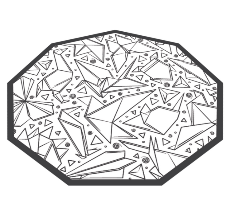 Moderní vinylový koberec ve tvaru origami - TenStickers