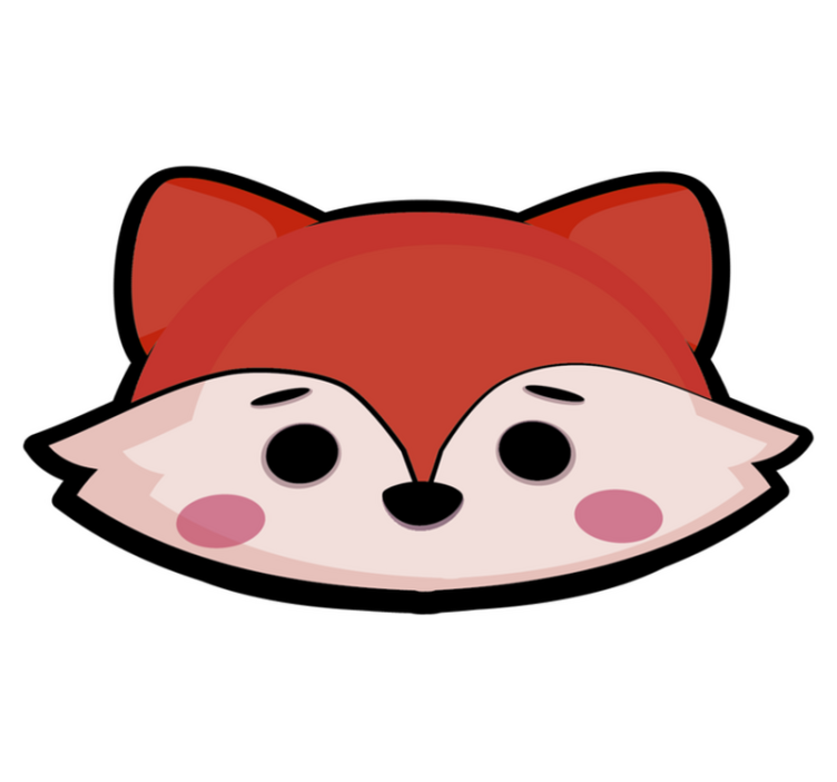 Vinylový koberec fox head dětský koberec pro zvířata - TenStickers