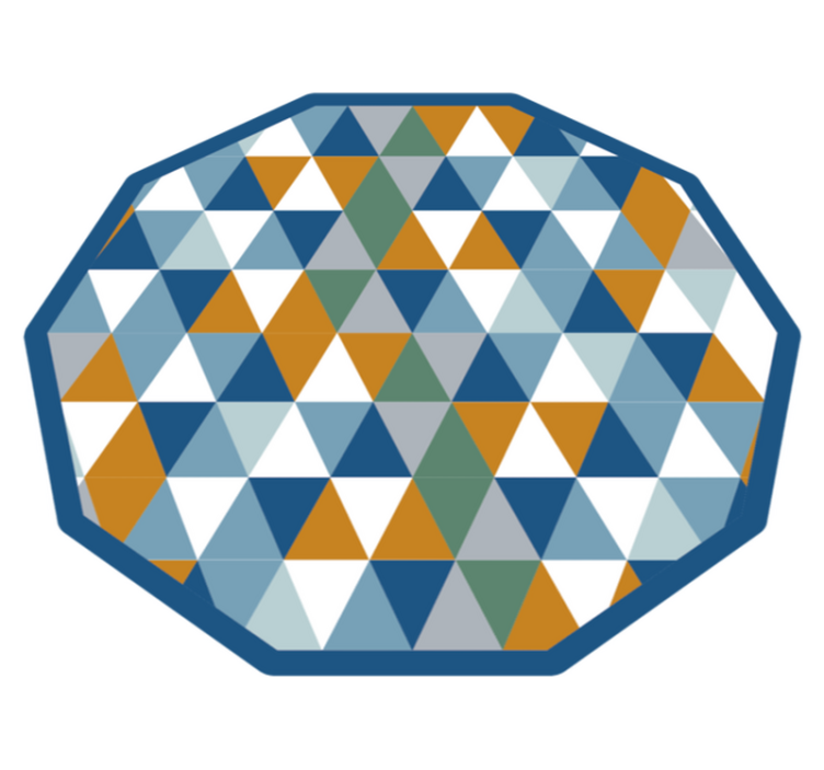 Pvc koberec vícebarevné trojúhelníky vinylové koberce - TenStickers