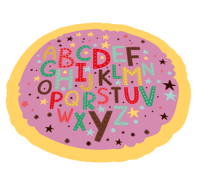 Vzdělávací abeceda Abeceda vinylový koberec - TenStickers