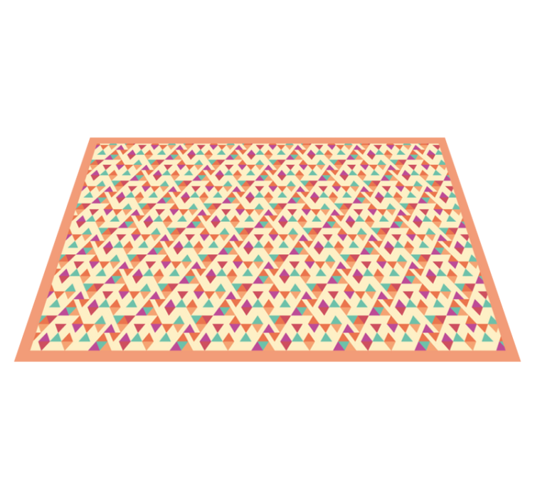 Barevné trojúhelníky geometrické vinylové koberce - TenStickers