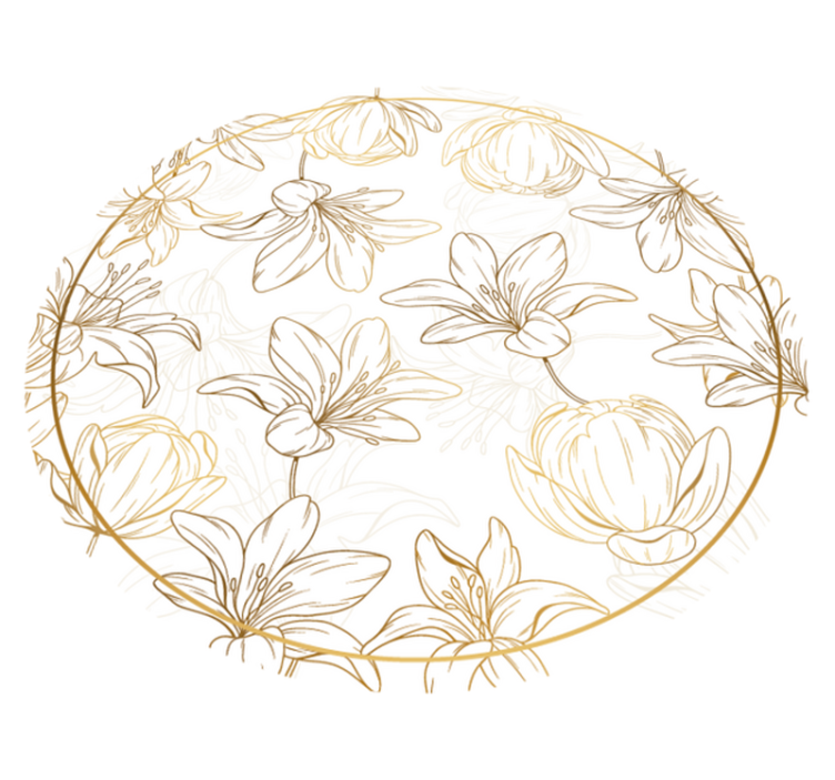 Květinový koberec zlatých květin - TenStickers