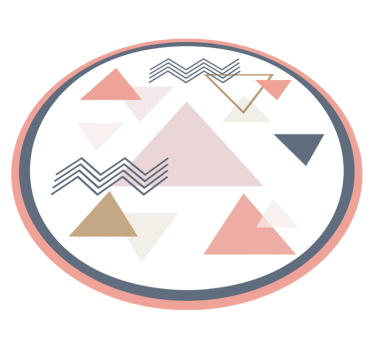 Růžové trojúhelníky geometrické koberce - TenStickers