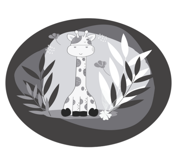 Roztomilé dětské žirafí zvířecí koberec - TenStickers
