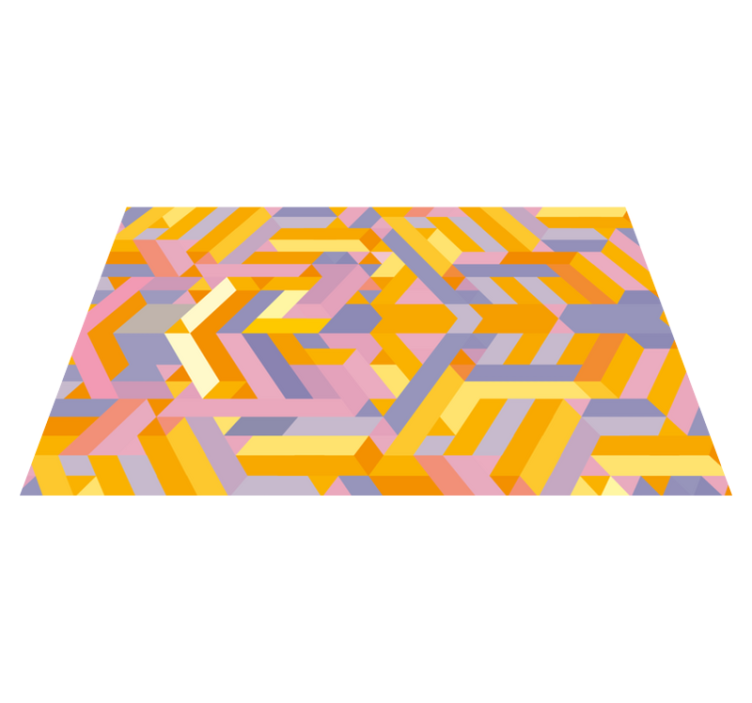 Překrytí geometrického vzoru Koupelnový vinylový koberec - TenStickers