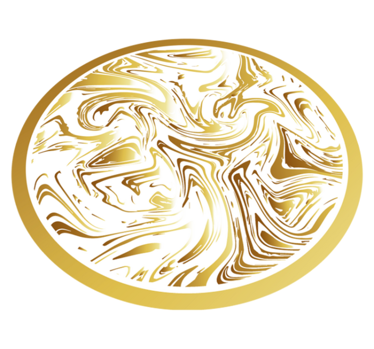 Zlatý a bílý mramorový koberec - TenStickers