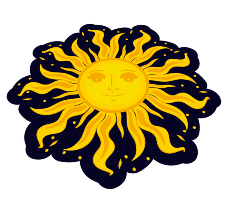 Boho slunce etnický vinylový koberec - TenStickers