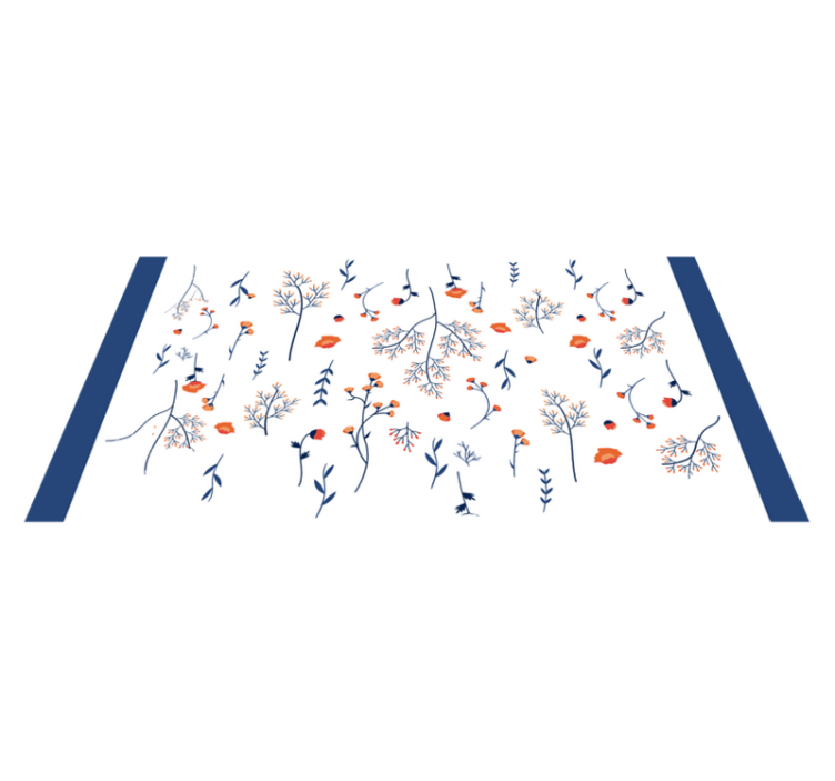 Vinylový koberec s květinami a rostlinami podzimní motiv - TenStickers