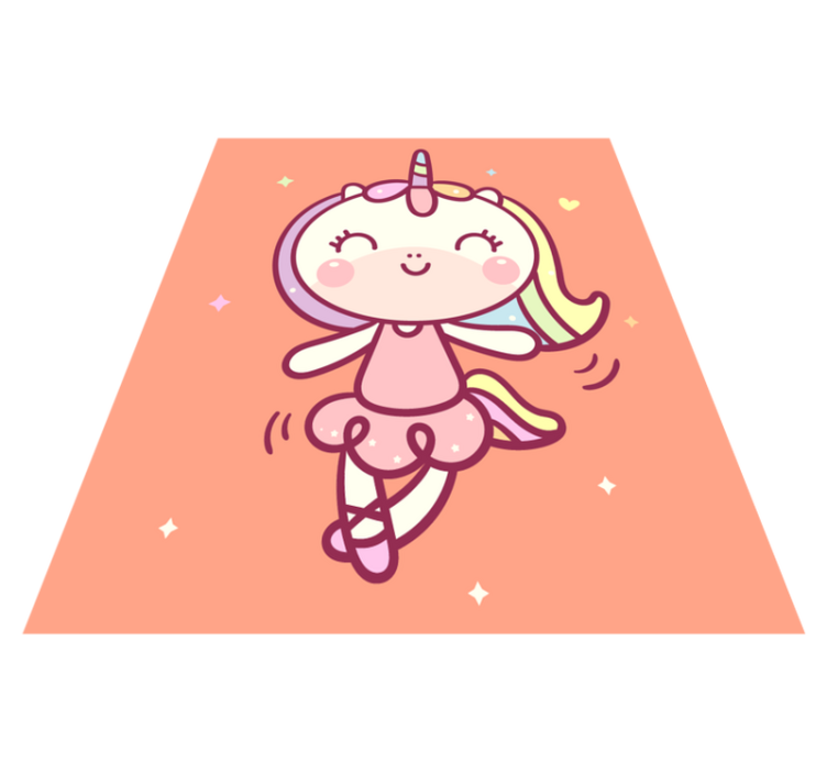 Dětský jednorožec vinylový koberec - TenStickers