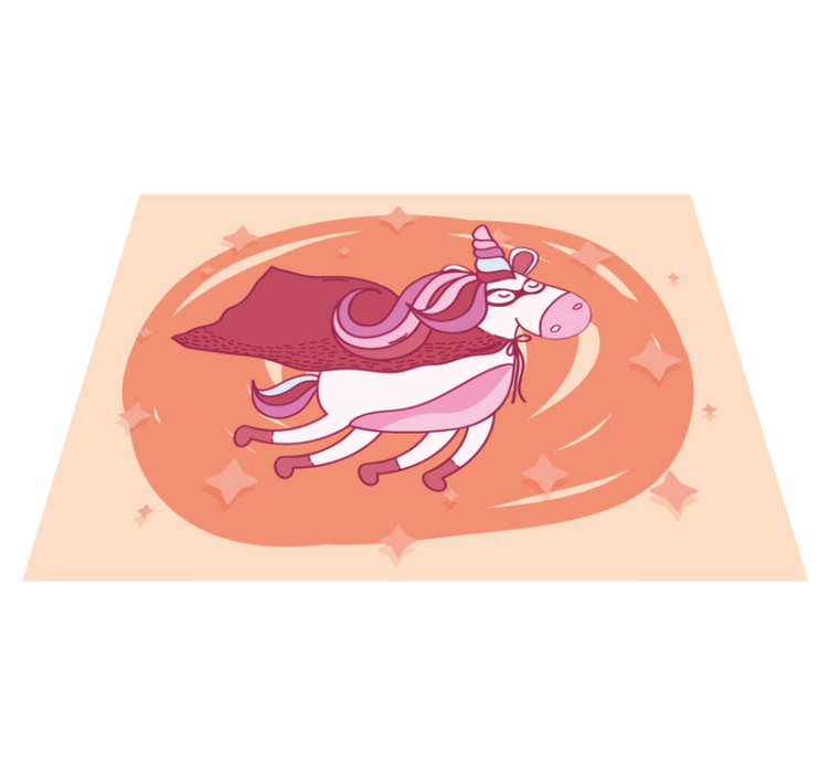 Superhrdinský jednorožec Vinylový koberec do školky - TenStickers