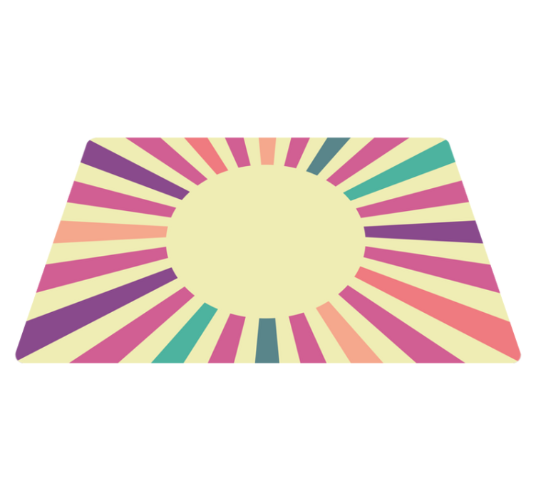 70. Léta geometrický sluneční vinylový koberec - TenStickers