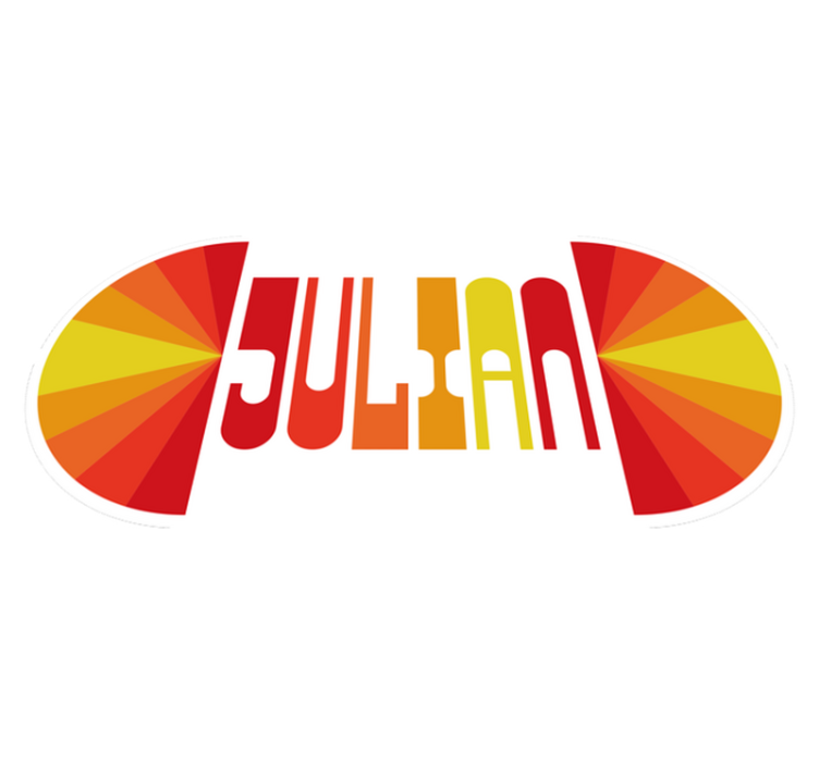 Personalizované retro Vinylový koberec se jmény - TenStickers