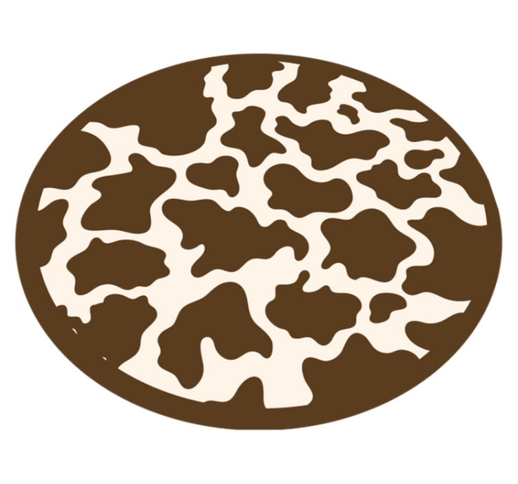 Vinylový koberec se zvířecí potiskem hnědé krávy - TenStickers