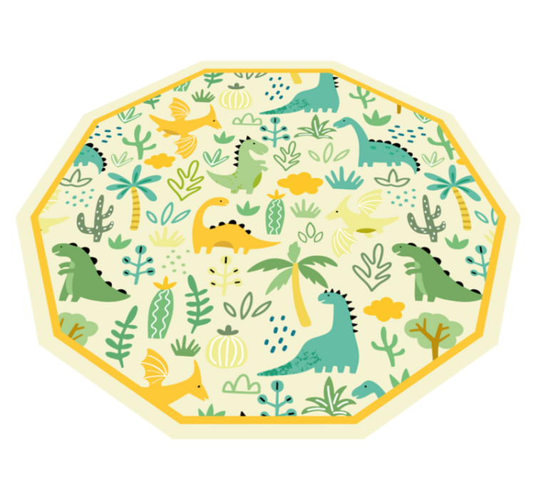 Ručně utopený vinylový koberec s dinosaury - TenStickers