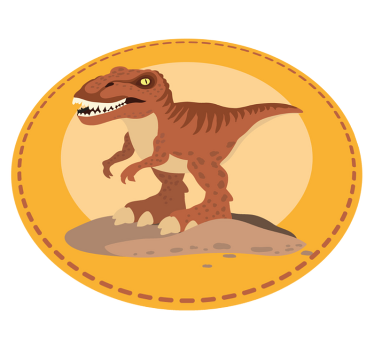 Kulatý koberec dinosaurus Vinylový koberec pro děti - TenStickers