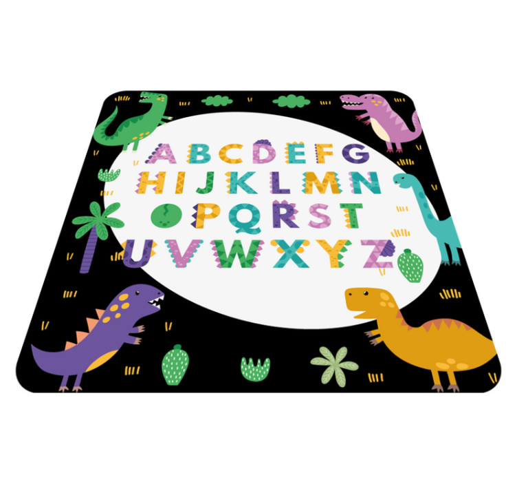Dinosauři s kobercem z vinylové abecedy v abecedě - TenStickers