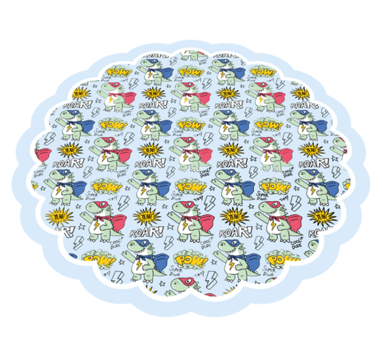 Superhrdinské dinosaury Vinylový koberec pro děti - TenStickers