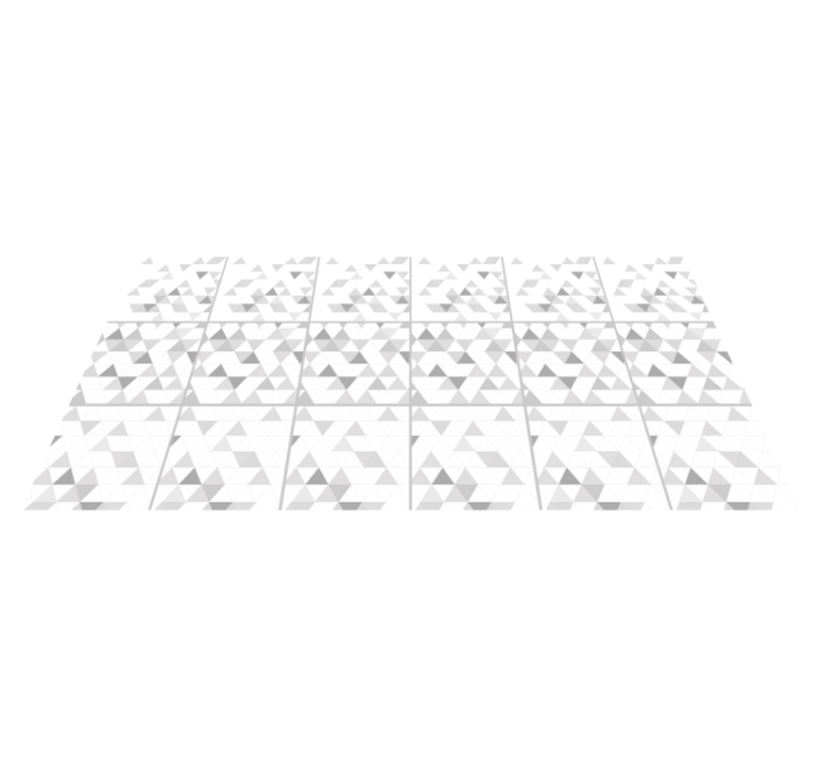 Trojúhelníkové šedé motivy Geometrický vinylový koberec - TenStickers