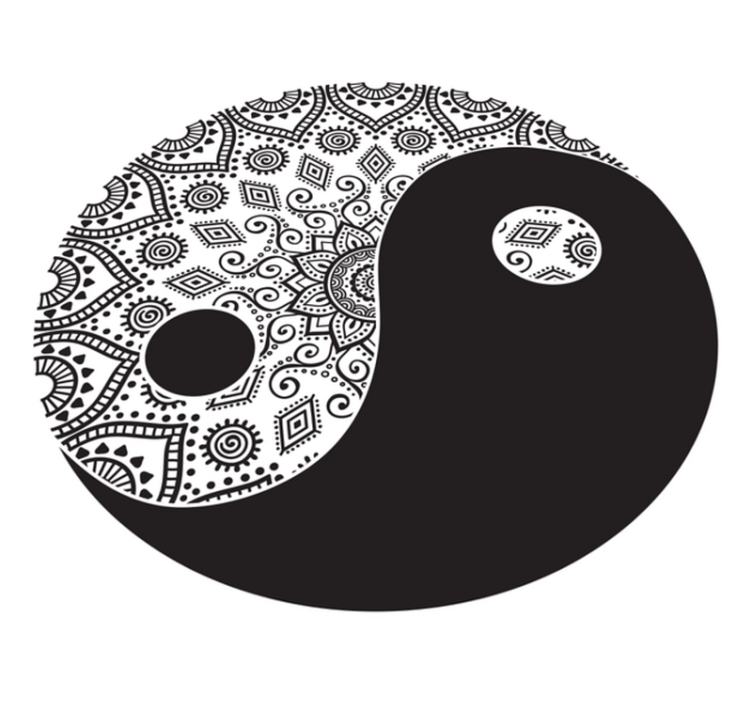 Mandala yin yang mandala vinylový koberec - TenStickers