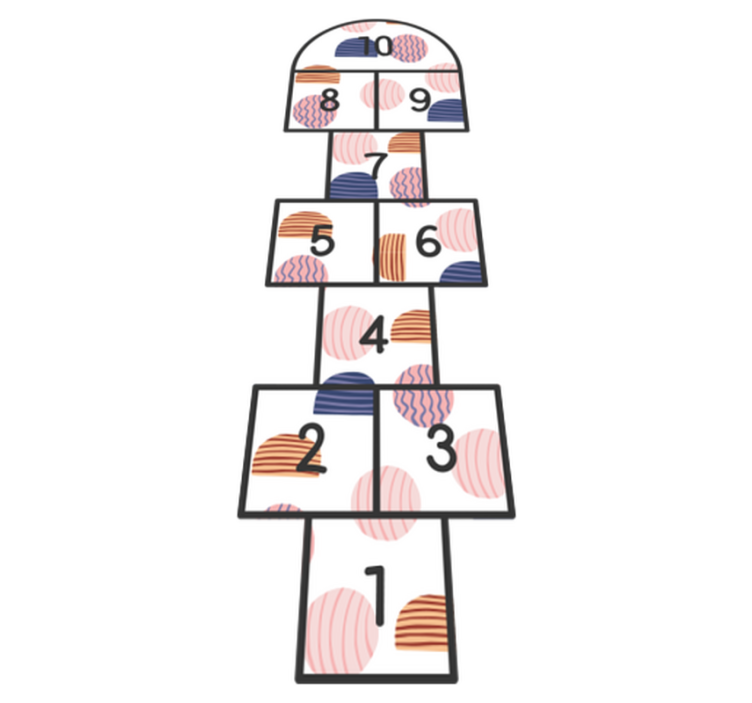 Kruhový poskokový vinylový koberec - TenStickers