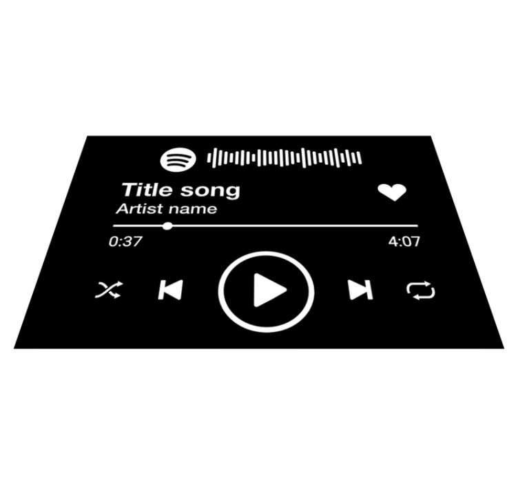 Spotify text přizpůsobená vinylový koberec - TenStickers