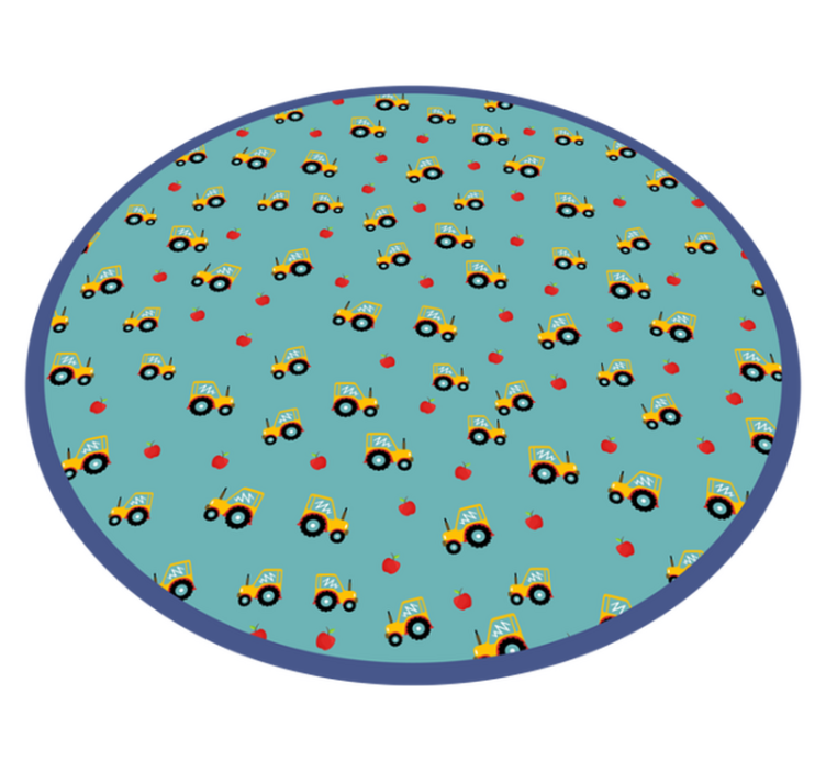 Traktor a jablka. Dětský vinylový koberec - TenStickers