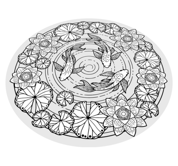 Klid koi ryb Zvířecí vinylový koberec - TenStickers