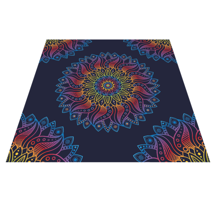 Mandala pestrobarevný vinylový koberec - TenStickers