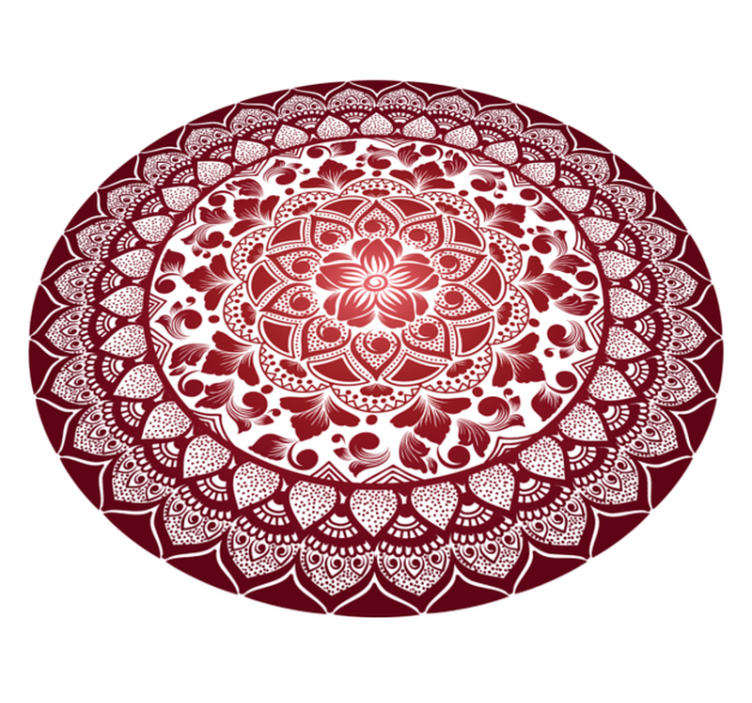 Kruhový orientální krajkový mandala vinylový koberec - TenStickers