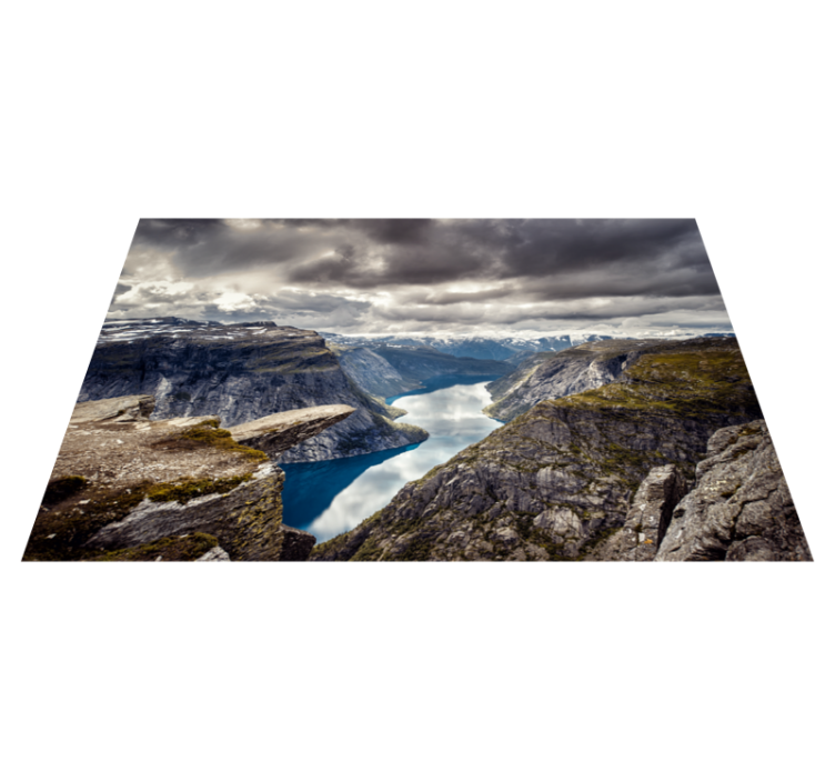Vinylový koberec trolltunga norsko přírodní - TenStickers